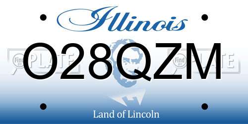 O28QZM Illinois License Plate