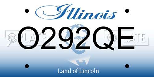 O292QE Illinois License Plate