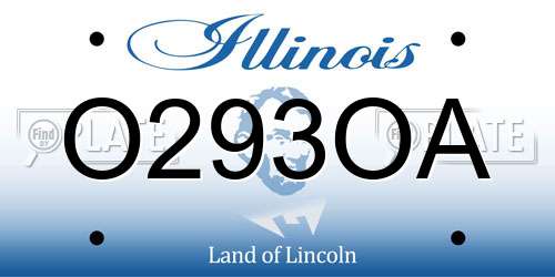 O293OA Illinois License Plate