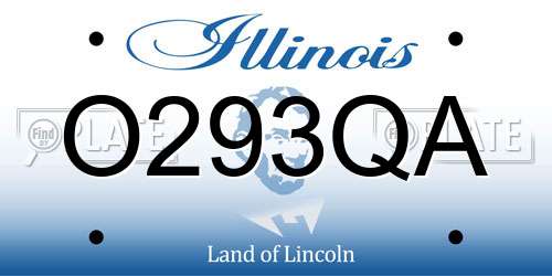 O293QA Illinois License Plate