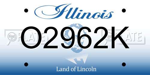 O2962K Illinois License Plate