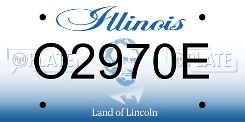 O2970E Illinois License Plate