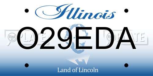 O29EDA Illinois License Plate