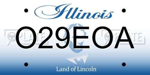 O29EOA Illinois License Plate