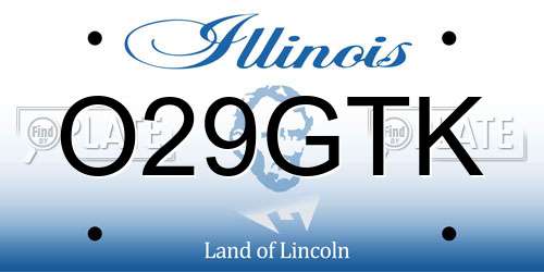 O29GTK Illinois License Plate
