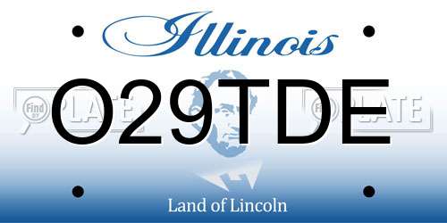 O29TDE Illinois License Plate
