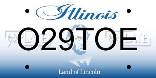 O29TOE Illinois License Plate
