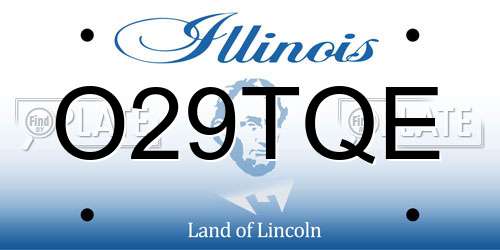 O29TQE Illinois License Plate