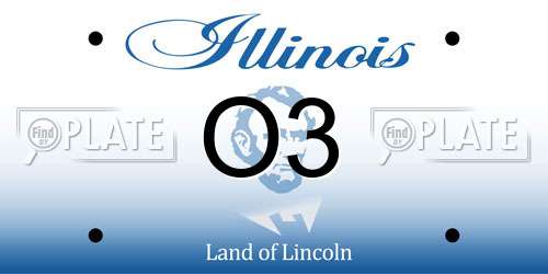 O3 Illinois License Plate