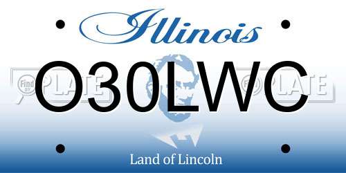 O30LWC Illinois License Plate