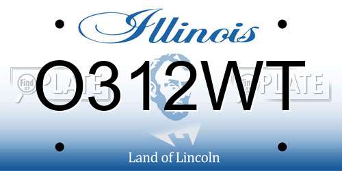 O312WT Illinois License Plate