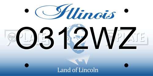 O312WZ Illinois License Plate