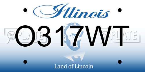O317WT Illinois License Plate