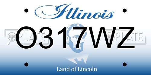 O317WZ Illinois License Plate
