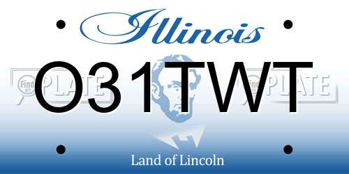 O31TWT Illinois License Plate