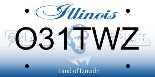 O31TWZ Illinois License Plate