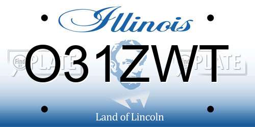 O31ZWT Illinois License Plate