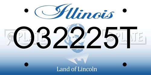 O32225T Illinois License Plate