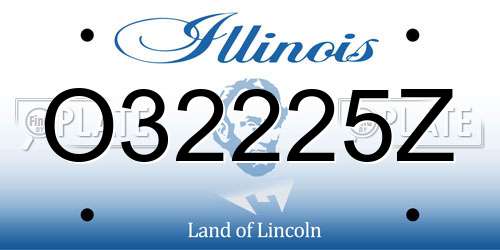 O32225Z Illinois License Plate