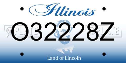 O32228Z Illinois License Plate