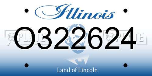 O322624 Illinois License Plate