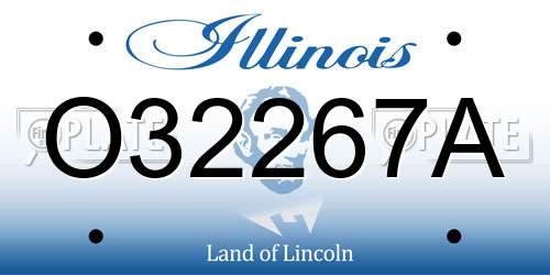 O32267A Illinois License Plate