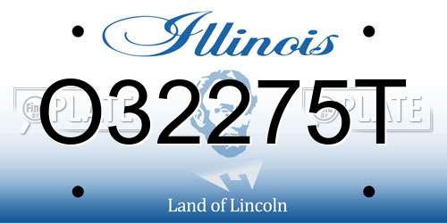 O32275T Illinois License Plate