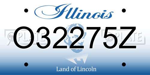 O32275Z Illinois License Plate