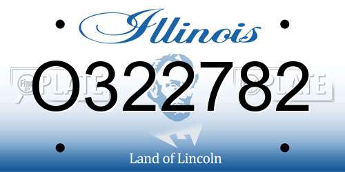O322782 Illinois License Plate