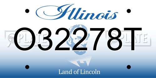 O32278T Illinois License Plate