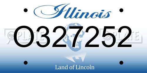 O327252 Illinois License Plate