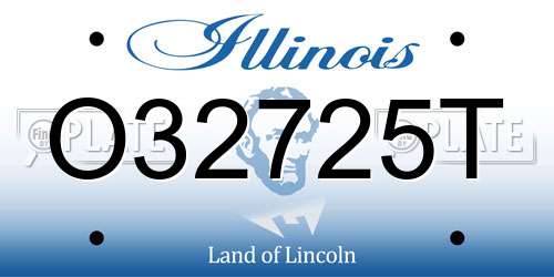 O32725T Illinois License Plate