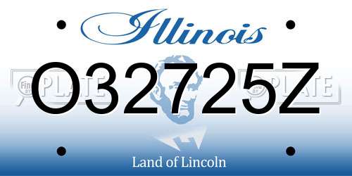 O32725Z Illinois License Plate