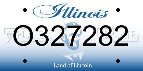 O327282 Illinois License Plate