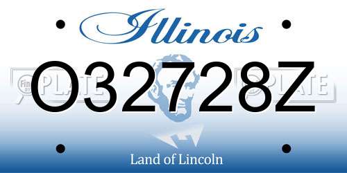 O32728Z Illinois License Plate