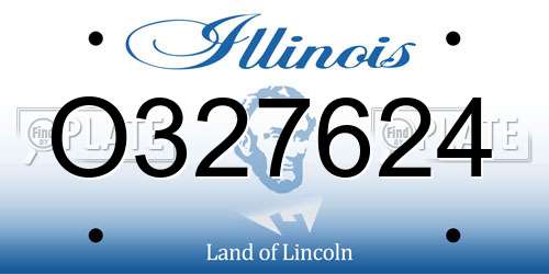 O327624 Illinois License Plate