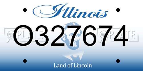 O327674 Illinois License Plate