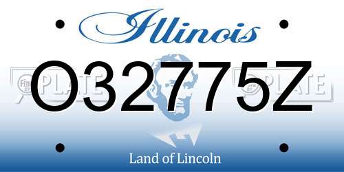O32775Z Illinois License Plate