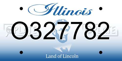 O327782 Illinois License Plate