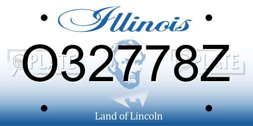 O32778Z Illinois License Plate