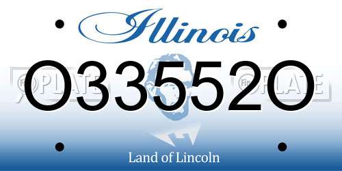 O33552O Illinois License Plate