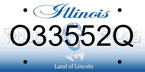 O33552Q Illinois License Plate