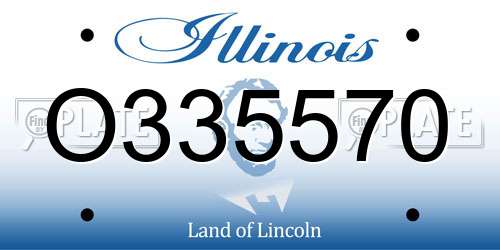 O335570 Illinois License Plate