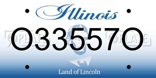 O33557O Illinois License Plate