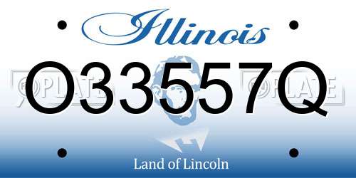 O33557Q Illinois License Plate