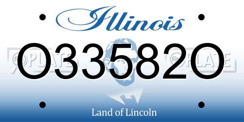O33582O Illinois License Plate