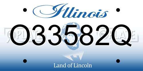 O33582Q Illinois License Plate