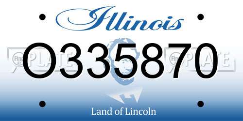 O335870 Illinois License Plate