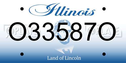 O33587O Illinois License Plate