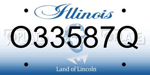 O33587Q Illinois License Plate